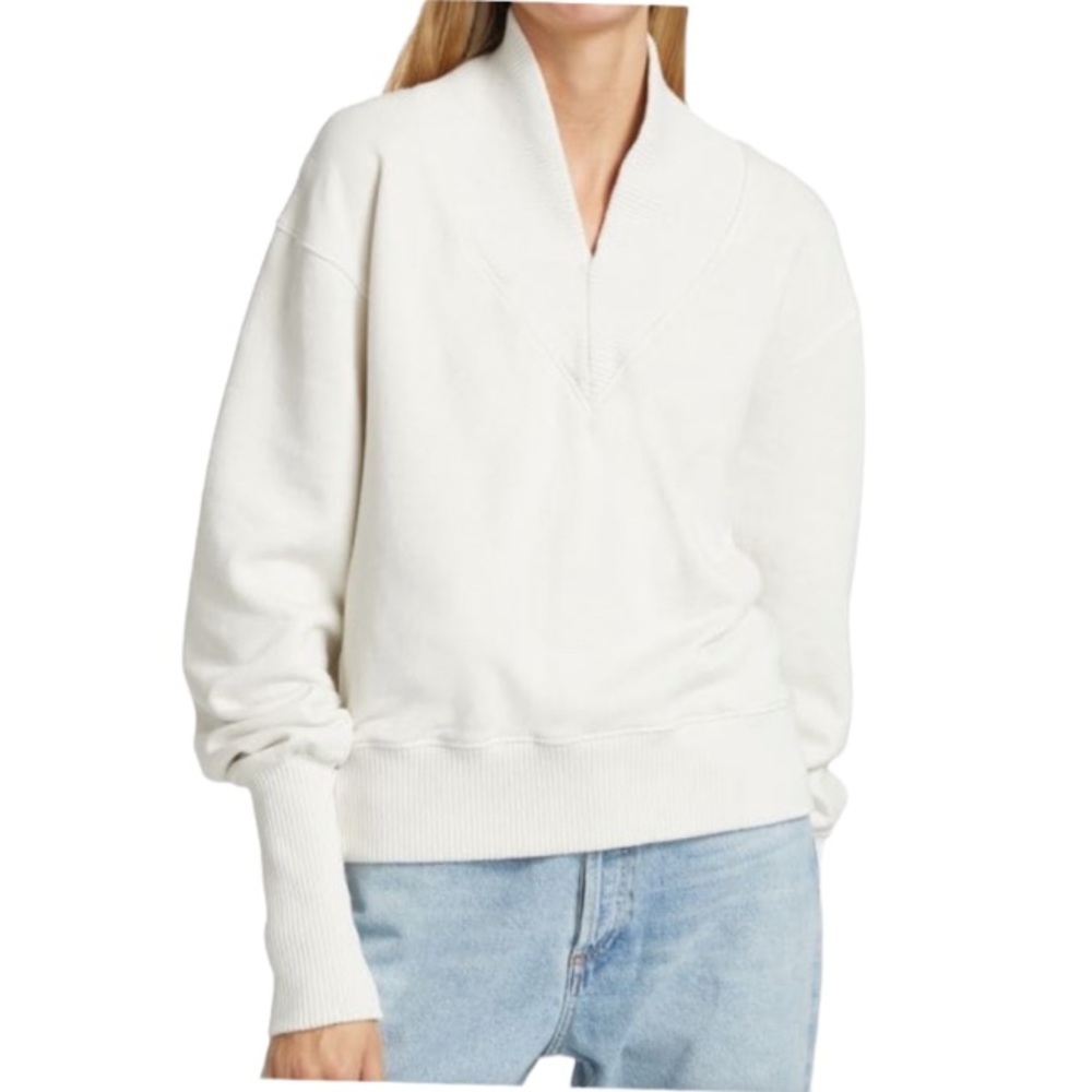 AGOLDE Klara V- neck Sweatshirt. Size M 100% cotton .